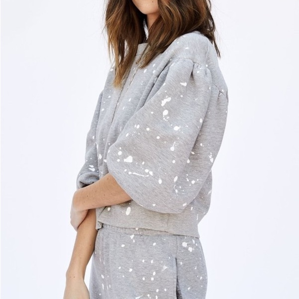 CLARE V DROP SHOULDER PAINT 🎨 SPLATTER SWEATSHIRT